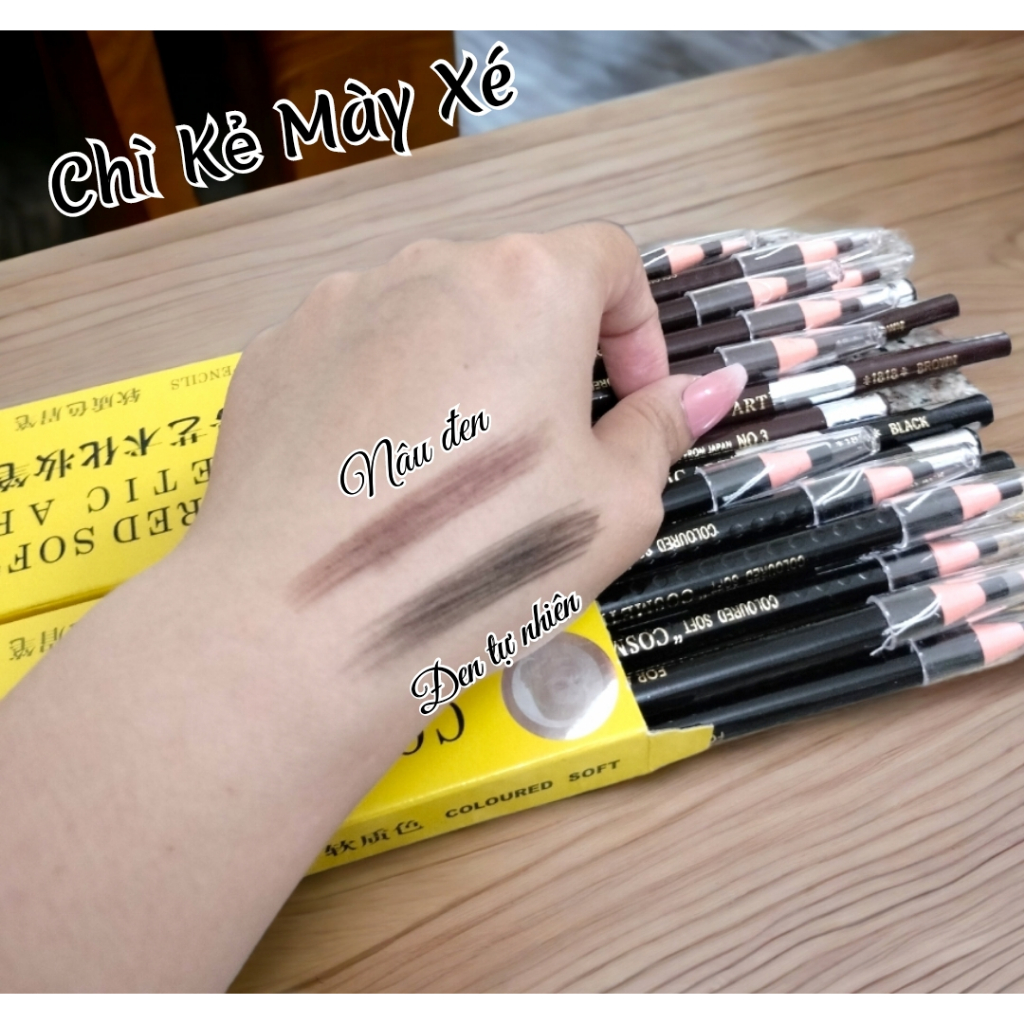 Chì Kẻ Mày Dạng Xé (Đen Tự Nhiên và Nâu Đen)