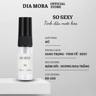 Nước hoa, tinh dầu nước hoa nữ so sexy lọ xịt - 3ml tinh tế - lôi cuốn.