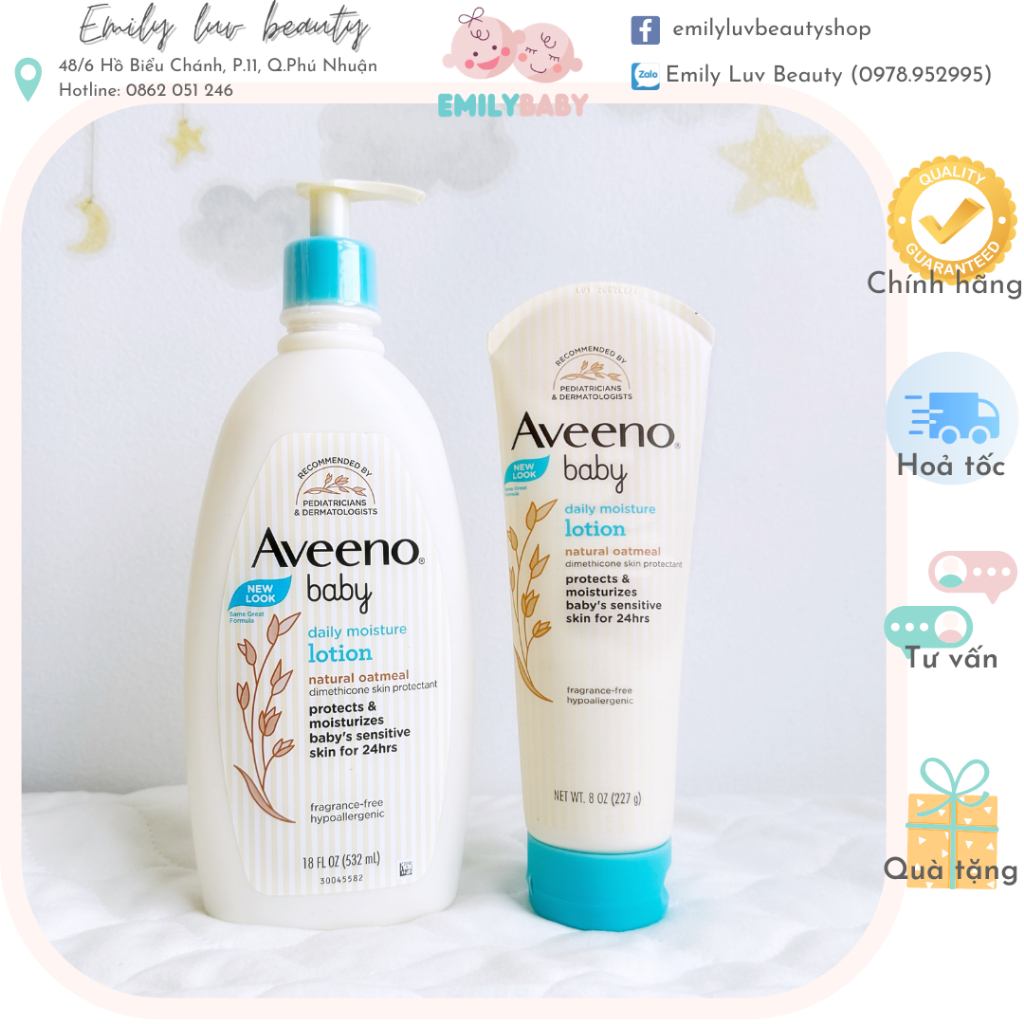 Kem dưỡng ẩm toàn thân cho bé Aveeno Baby 532ml