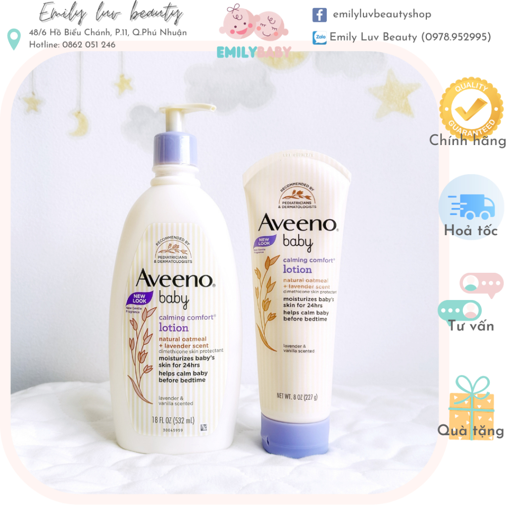Kem dưỡng ẩm toàn thân cho bé Aveeno Baby 532ml
