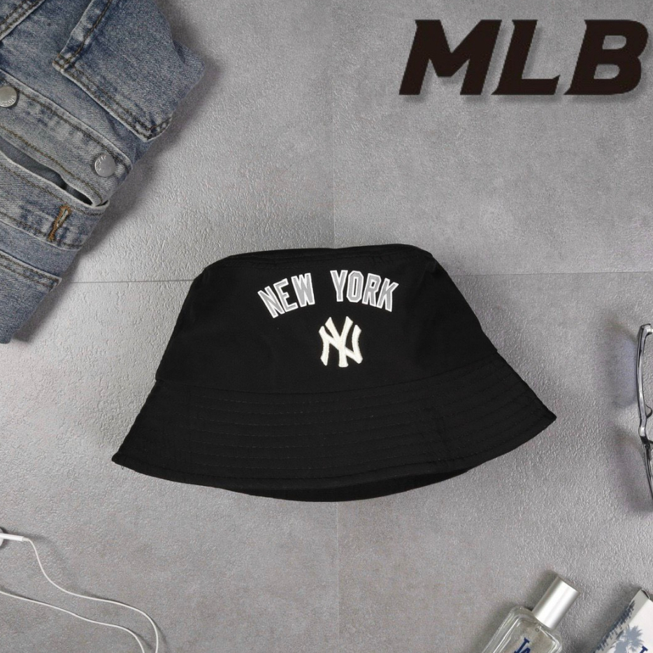 Mũ bucket MLB NY, nón bucket vành tròn cụp kaki form unisex nam nữ phong cách thời trang