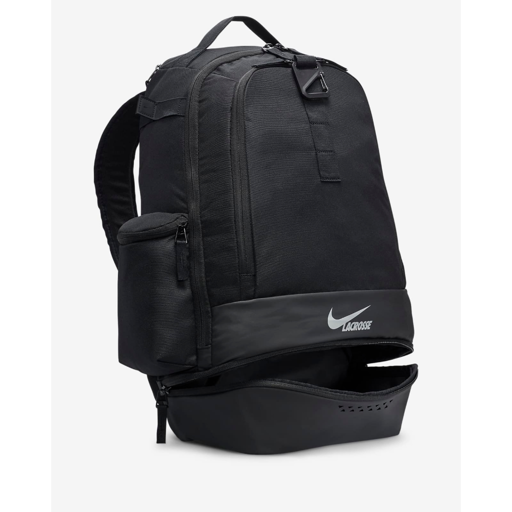 Balo thể thao Nike Zone Lacrosse Backpack Black, Balo laptop đi học đi làm đều tiện chất vải chống nước tốt