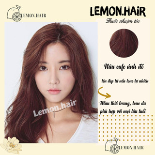 thuốc nhuộm tóc nâu cafe ánh đỏ + oxy trợ dưỡng - lemon.hair