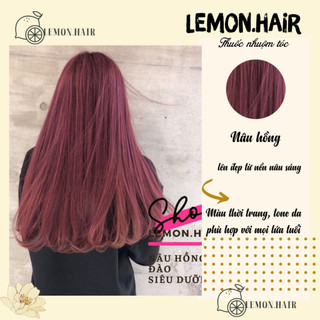 thuốc nhuộm tóc màu nâu hồng - lemon.hair