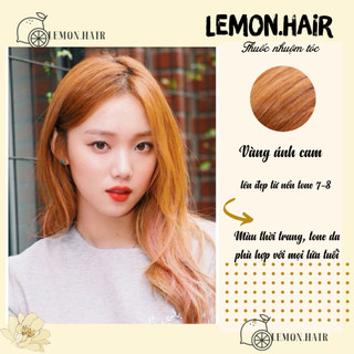 Thuốc nhuộm tóc vàng ánh cam + tặng kèm trợ dưỡng - lemon.hair
