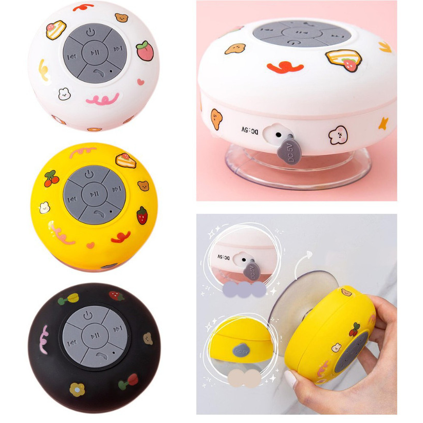 Loa Bluetooth Chống Nước FREESHIP Loa Mini Không Dây Gắn Tường, Nhà Tắm tặng kèm miếng dán Sticker Cute