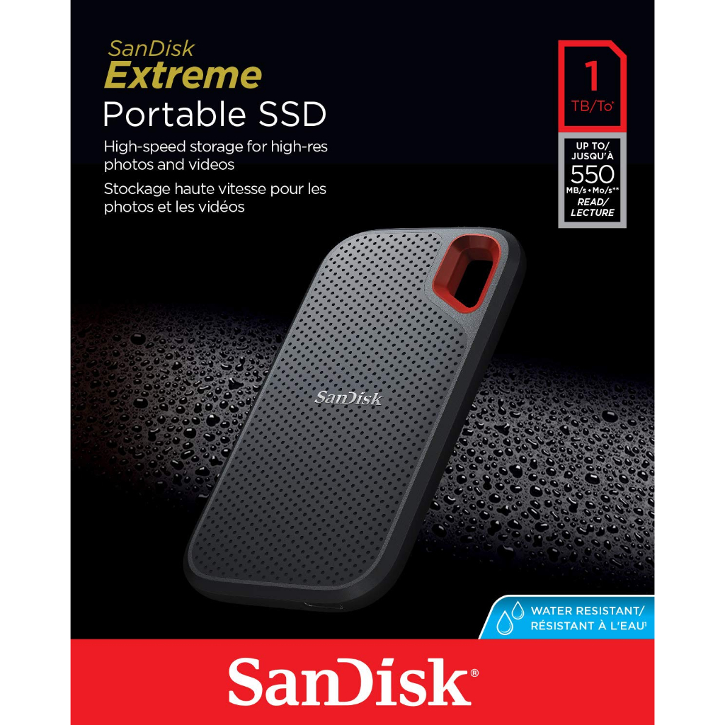 Ổ cứng di động External SSD SanDisk Extreme V2 E61 1TB cổng USB Type-C upto 1050MB/s (3 màu cá tính)