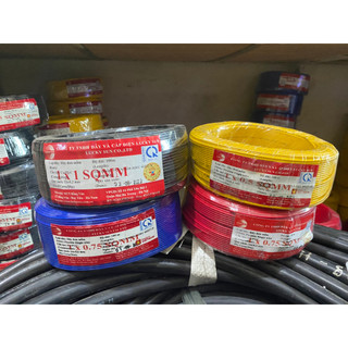  Dây điện đơn mềm 1x0,3 1x0.5mm2 1x0.75mm2 1x1 1x1,5 lõi đồng đỏ 100% đủ màu 
