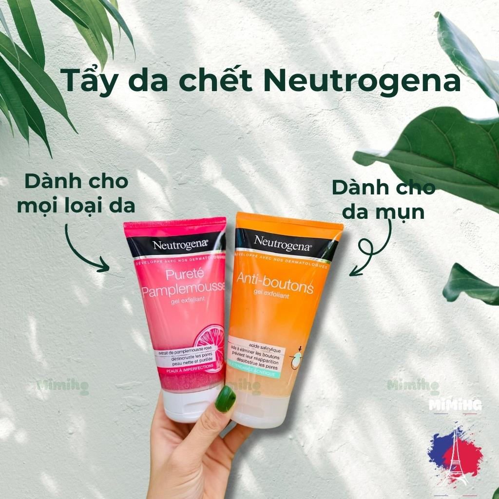 Tẩy da chết Neutrogena exfoliant của Pháp giúp da sạch sâu, giảm mụn và thông thoáng lỗ chân lông_MiMi HG