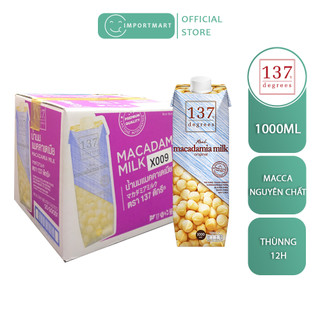 Thùng sữa hạt mắc ca nguyên chất 137 degrees 1l