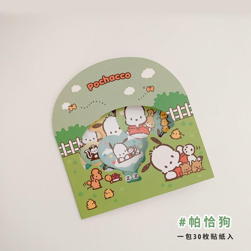Túi 30 sticker cắt sẵn sanri dễ thương
