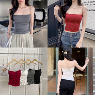 Áo Bra Nữ 2 Dây Mảnh Nhún Eo Kèm Mút Ngực Phong Cách Hàn Siêu Hot 3318