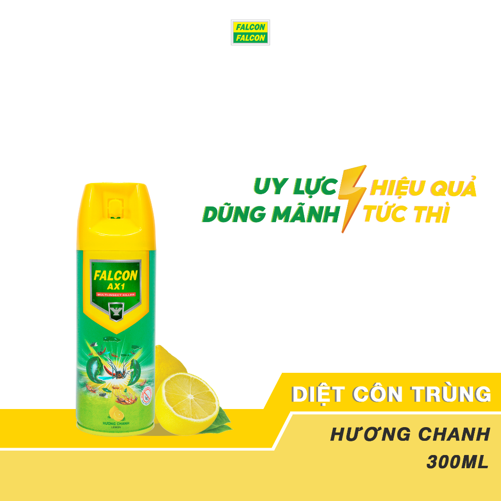 Bình xịt côn trùng FALCON VÀNG hương chanh