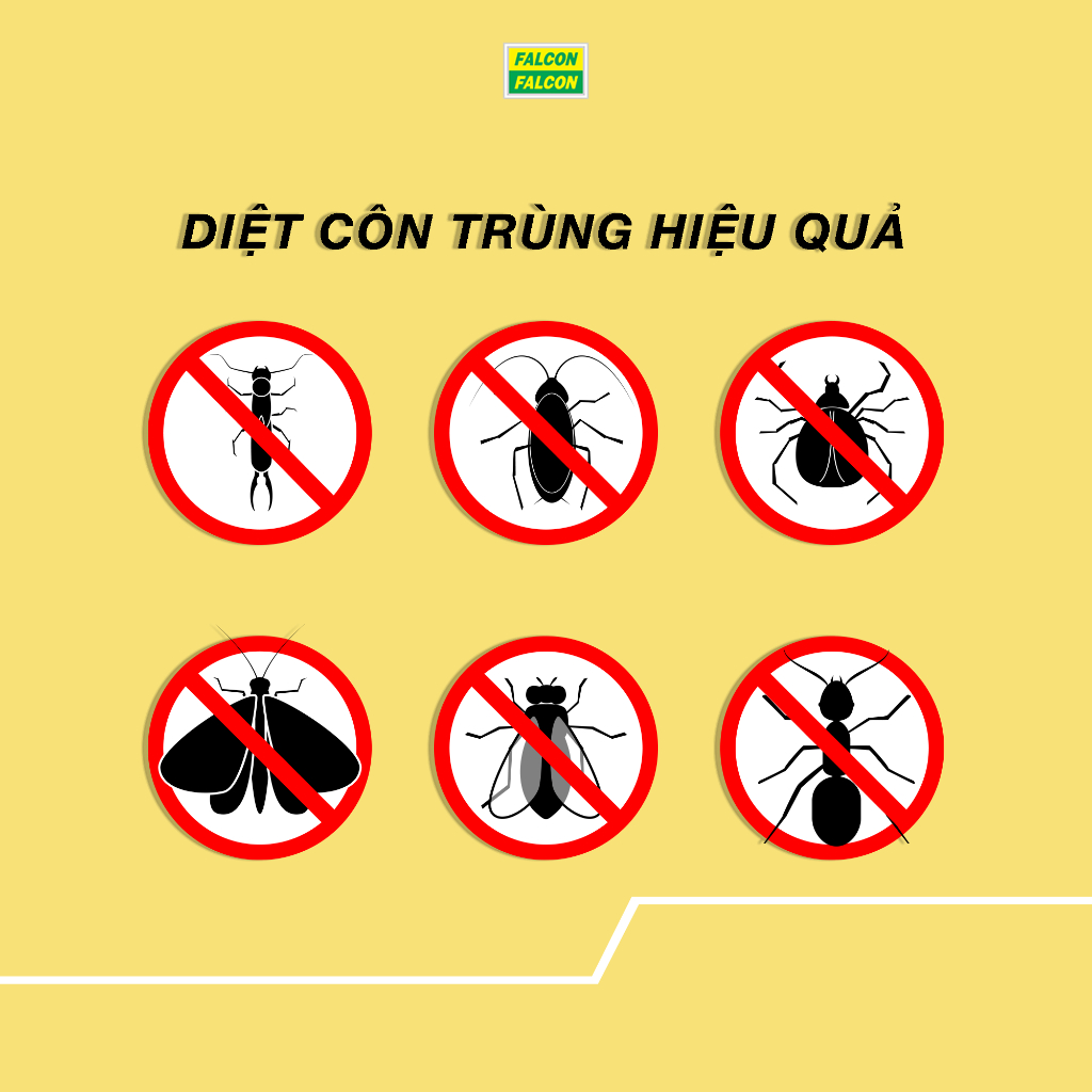 Bình xịt côn trùng FALCON VÀNG hương chanh