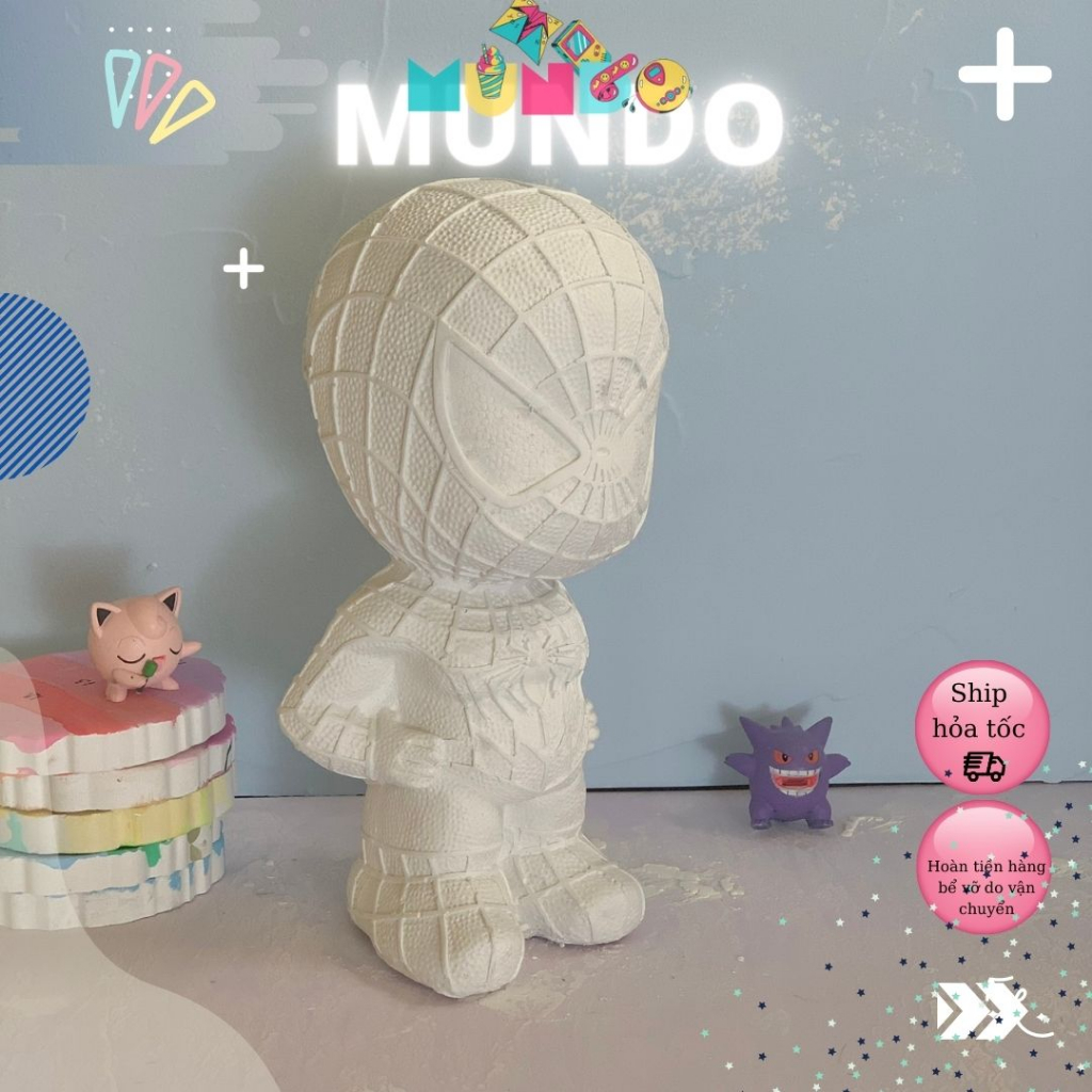 Tô Tượng Thạch Cao Spider Man, Siêu Anh Hùng Size 3XL 09, Tượng Thạch Cao MUNDO