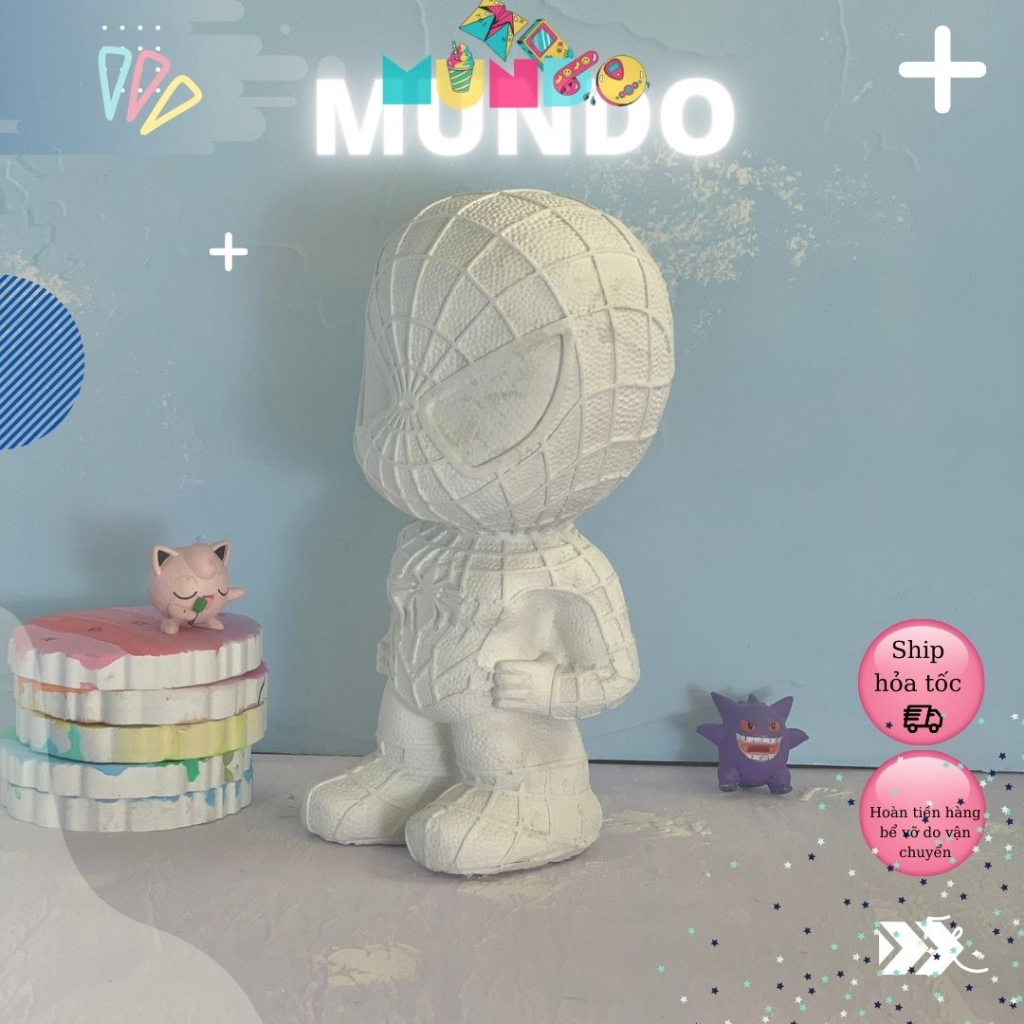 Tô Tượng Thạch Cao Spider Man, Siêu Anh Hùng Size 3XL 09, Tượng Thạch Cao MUNDO