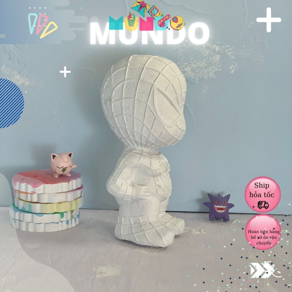 Tô Tượng Thạch Cao Spider Man, Siêu Anh Hùng Size 3XL 09, Tượng Thạch Cao MUNDO