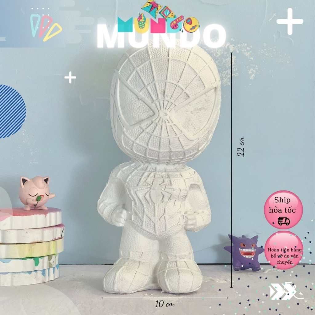 Tô Tượng Thạch Cao Spider Man, Siêu Anh Hùng Size 3XL 09, Tượng Thạch Cao MUNDO