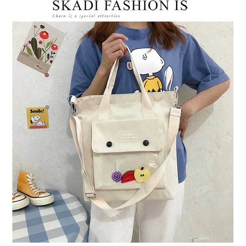 Túi Tote Thời Trang đi học đi chơi trái cây