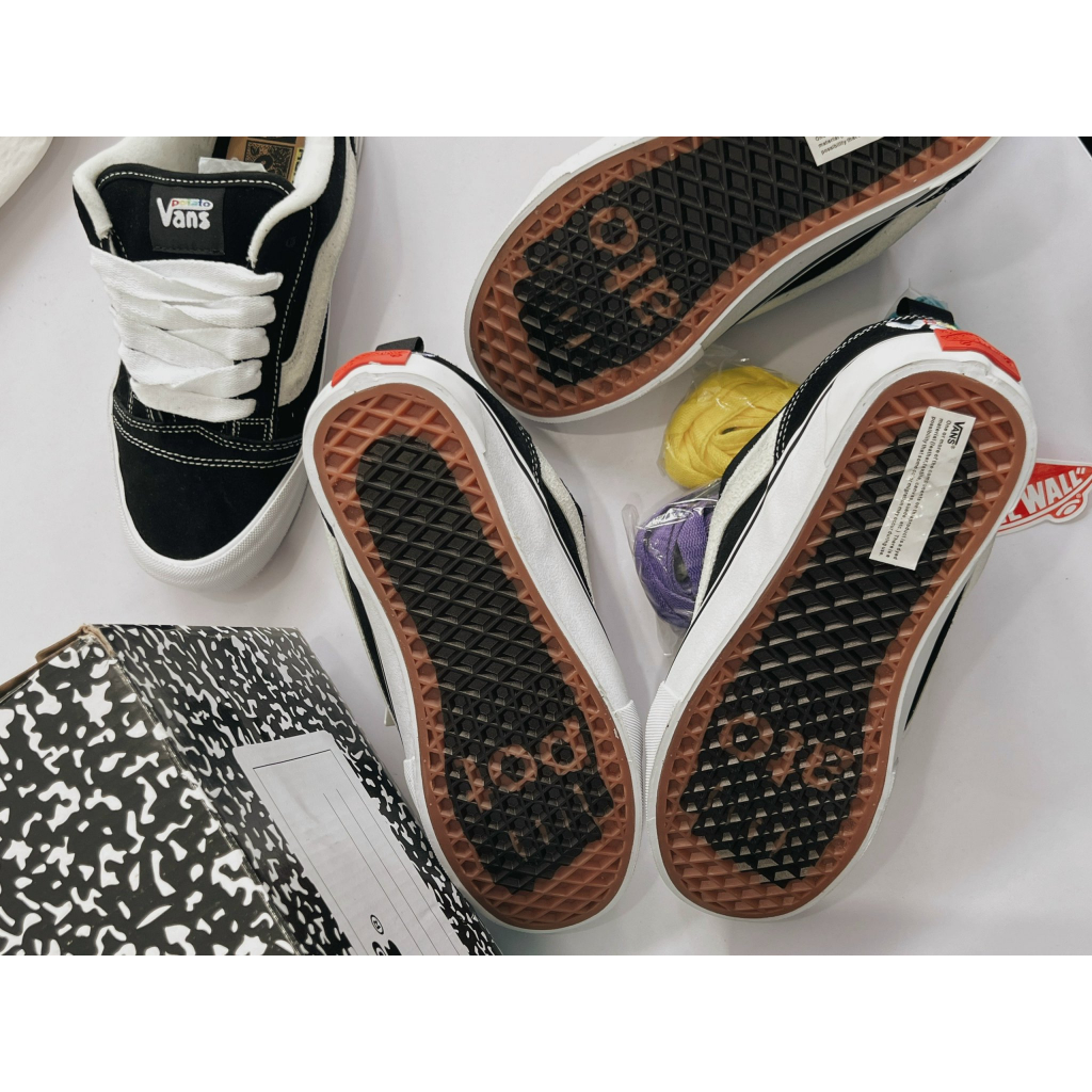 Giày Thể Thao Vans_Vault UA Knu-Skool VR3 Black White, Giày Sneaker Van Potato Dây Cổ Thấp