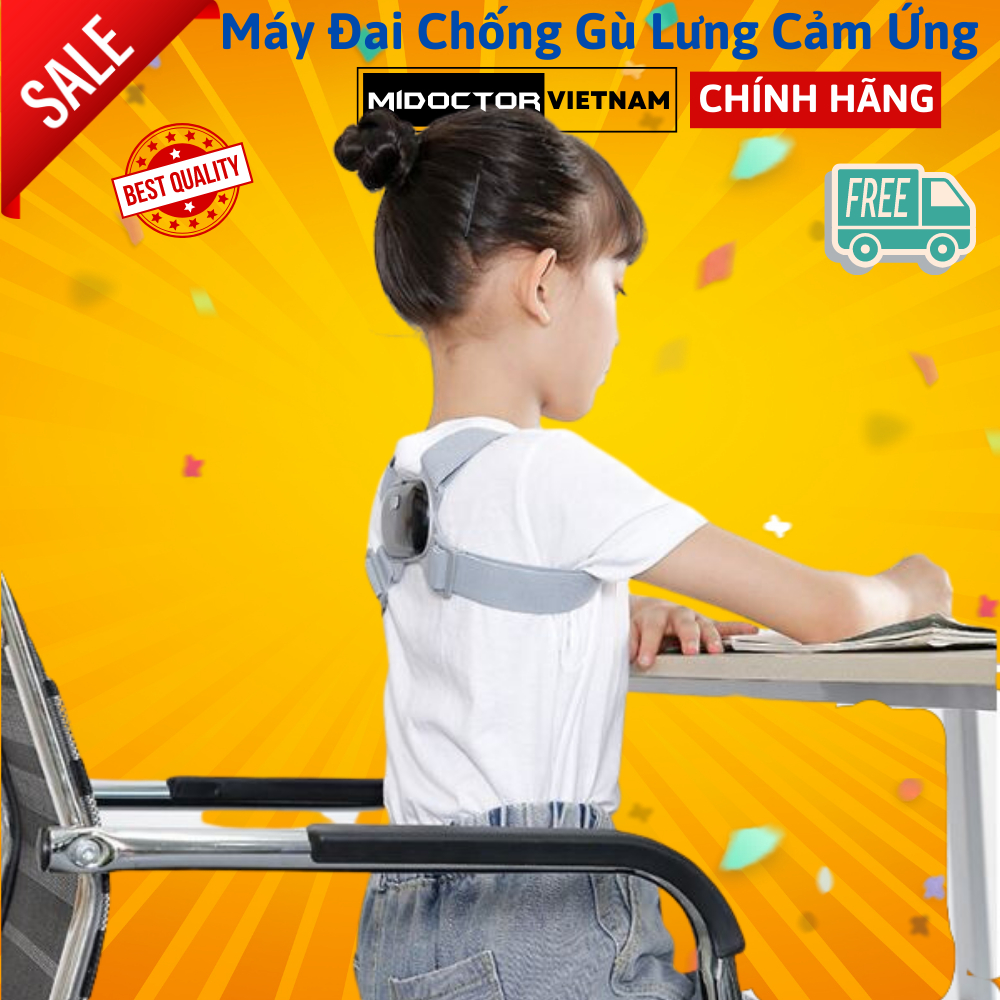 Đai Chống Gù Lưng Trẻ Em Người Lớn Thông Minh Cảm Ứng Báo Rung Khi Lưng Gù Sai Tư Thế - Hãng miDoctor