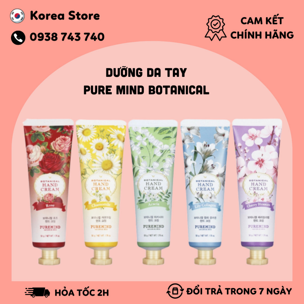 Kem Dưỡng Da Tay Pure Mind Botanical Hand Cream 50g