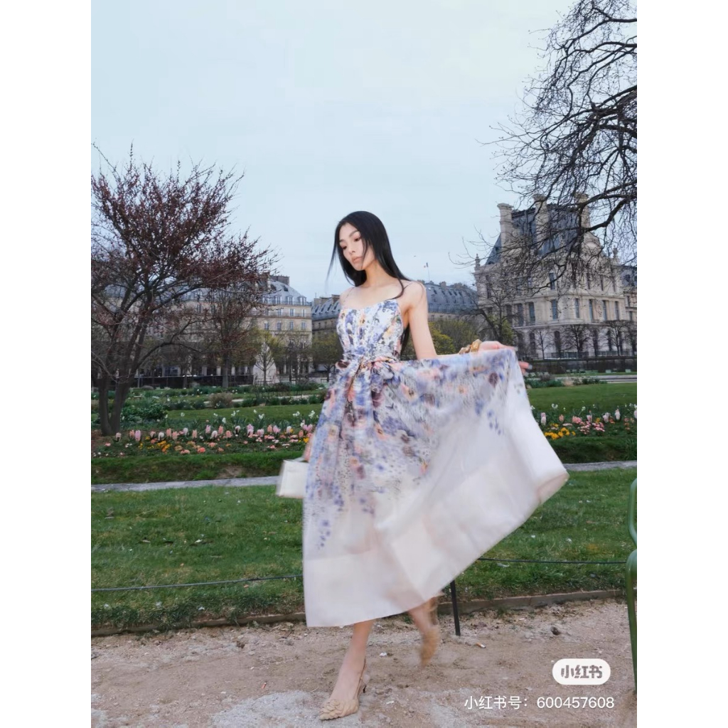 Đầm nữ hai dây thời trang cao cấp Zimmermann phong cách thời thượng, thu hút