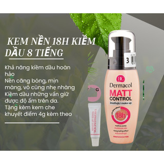 Kem nền kiềm dầu 18h dermacol matt control make-up 30ml | dermacol | mỹ phẩm chính hãng