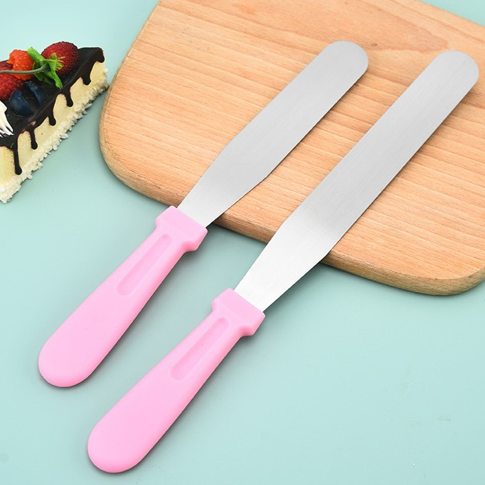 Dao chà láng trang trí bánh kem cán thẳng/gấp không gỉ 32cm