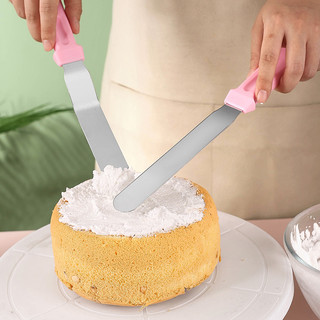 Dao chà láng trang trí bánh kem cán thẳng/gấp không gỉ 32cm