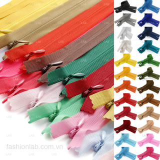 Khoá giọt lệ viền mỏng nylon kyc 25cm #020202
