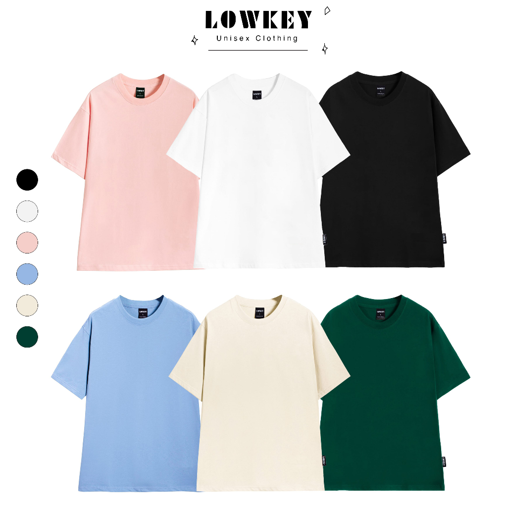 Áo phông trơn unisex nam nữ form rộng LOWKEY đẹp chính hãng K0000 - Vải thun cotton nhiều màu giá rẻ | BigBuy360 - bigbuy360.vn