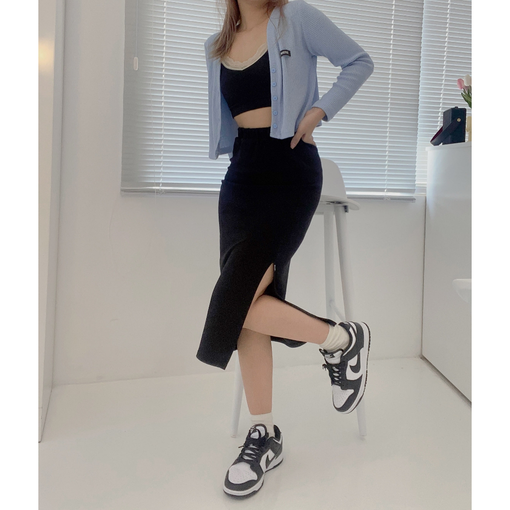 NIEYO MADE- Chân Váy Xẻ Split