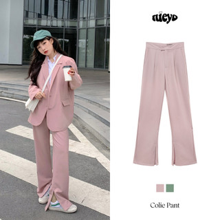 Set áo blazer-quần ống loe màu hồng/xanh Colie Set NIEYO MADE