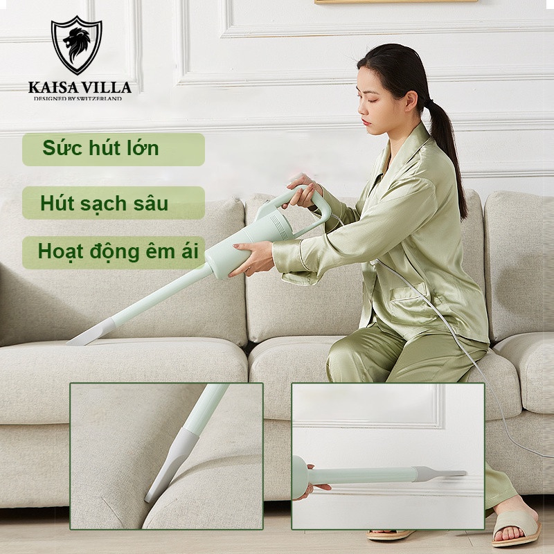 Máy hút bụi sàn nhà, thảm giường cầm tay Kaisa Villa hàng chính hãng bảo hành 12 tháng