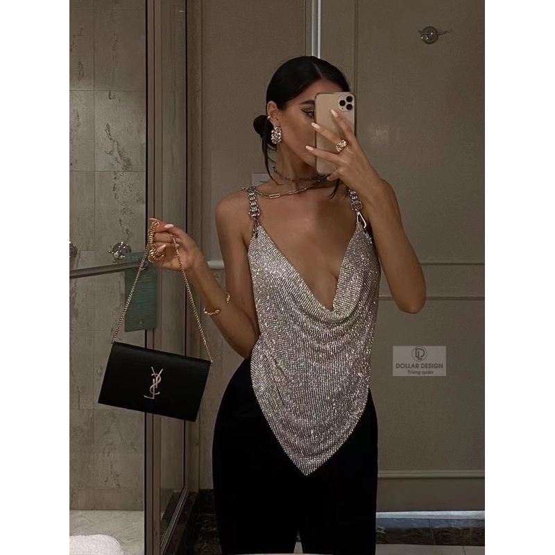 Áo dây xích kimsa bling