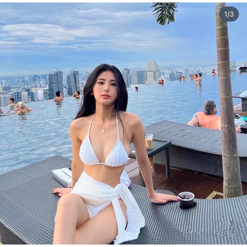 Set bikini ba mảnh Bộ bikini đi biển Buistrore swimwear 3 màu