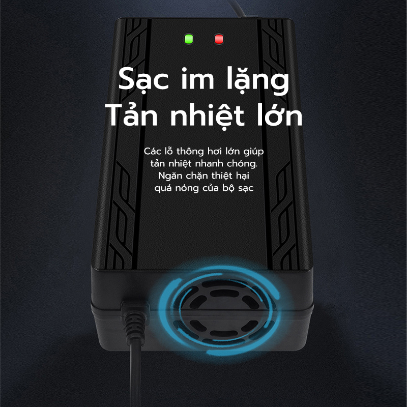 Sạc xe điện 60v20ah 48V 12Ah Tự Ngắt Chống Phồng Bình -7 Đèn Báo Thông Minh