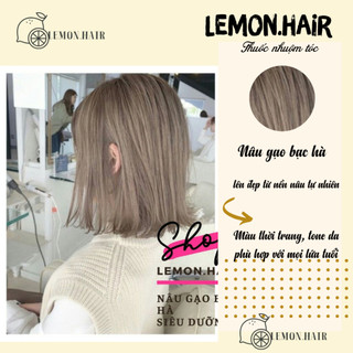 thuốc nhuộm tóc nâu gạo bạc hà - lemon.hair