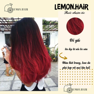 thuốc nhuộm tóc màu đỏ gấc + tặng oxy trợ dưỡng - lemon.hair