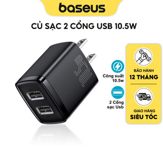 Củ Sạc Baseus Compact Charger 2 Cổng USB 10.5W Dùng cho các dòng điện thoại và máy tính bảng