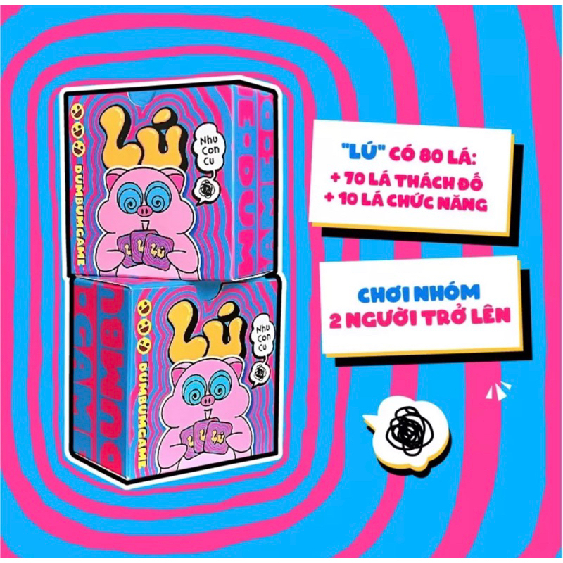 Bộ bài Lú Board Game giải đố ngôn từ Choidee cực lú hài hước chơi nhóm cùng bạn bè 80 lá