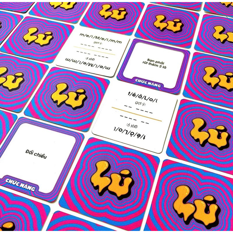 Bộ bài Lú Board Game giải đố ngôn từ Choidee cực lú hài hước chơi nhóm cùng bạn bè 80 lá
