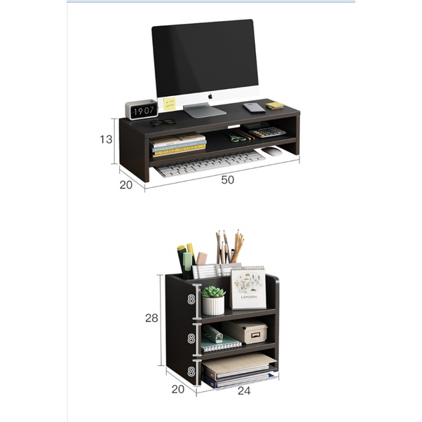 Kệ Đỡ Màn Máy Tính , Kệ Sách Để Bàn AN DECOR Trang Trí Nhà Giúp Phòng Làm Việc Gọn Gàng