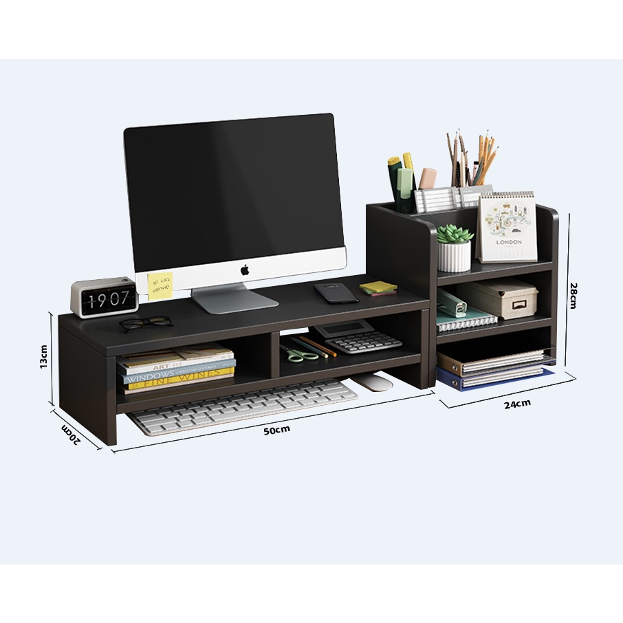 Kệ Đỡ Màn Máy Tính , Kệ Sách Để Bàn AN DECOR Trang Trí Nhà Giúp Phòng Làm Việc Gọn Gàng