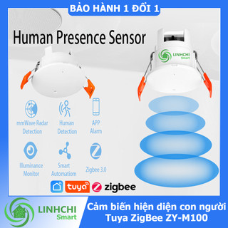 Cảm biến hiện diện tuya zigbee zy-m100 cảm biến chuyển động con người kết nối wifi mmwave