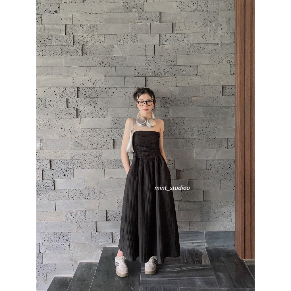 HEMY DRES - váy mặc 2 kiểu hai dây/cúp ngực