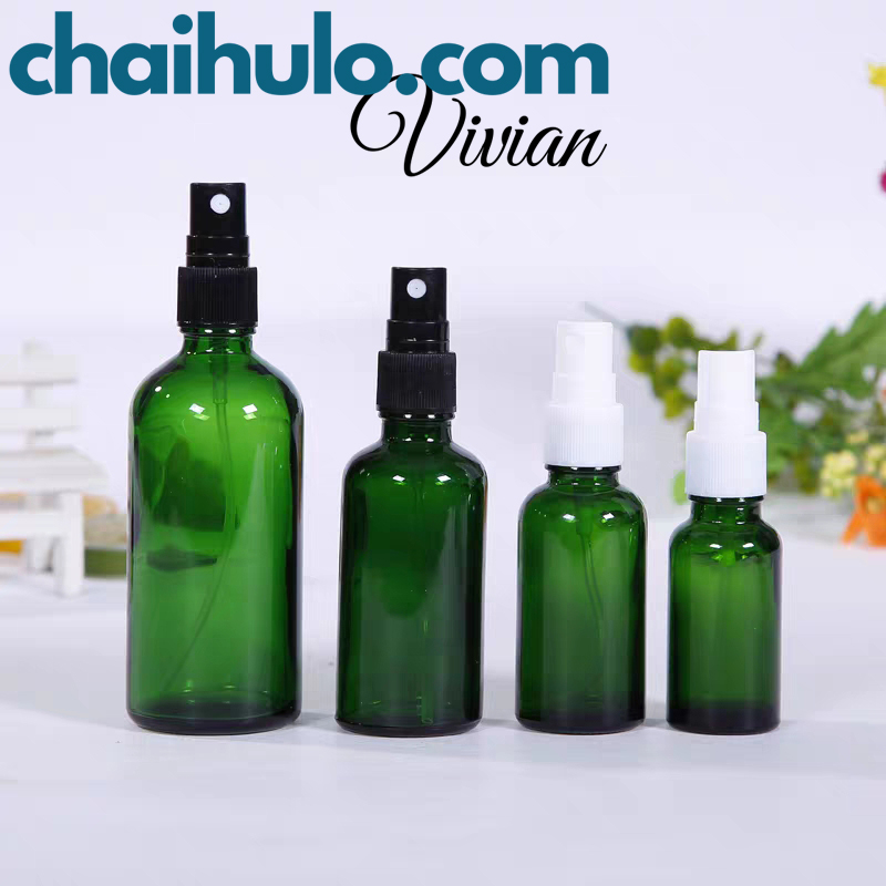 Chai xịt phun sương thủy tinh các màu hàng đẹp có sẵn, đủ loại dung tích