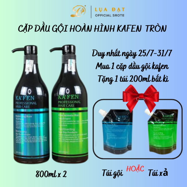 Dầu xả siêu mượt Ka’fen xanh hương nước hoa 800ml