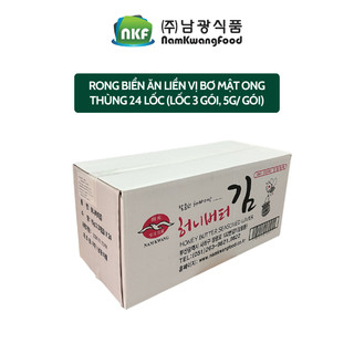  Rong biển Ăn Liền NKF 1 Thùng 72 Gói 5g Lá Kim Vị Bơ Mật Ong Hàn quốc 